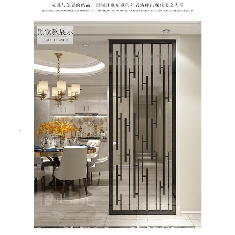 玄关鞋柜美式隔断屏风柜小户型客厅入装饰柜简约现代储物餐边柜_5_185 800*30*2385mm黑钛整装框架结构