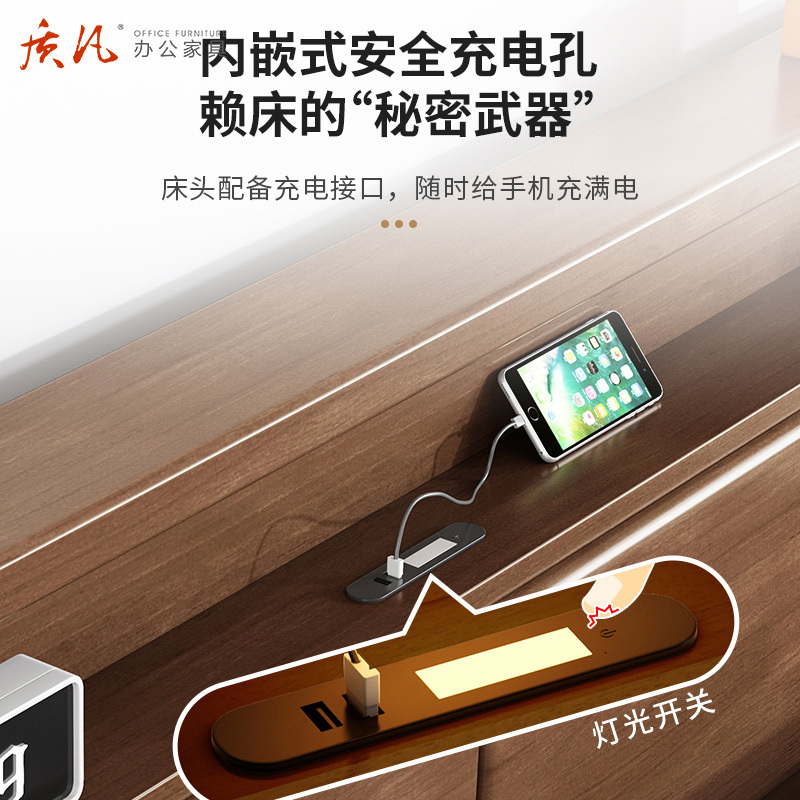 质凡实木床简约北欧卧室双人床