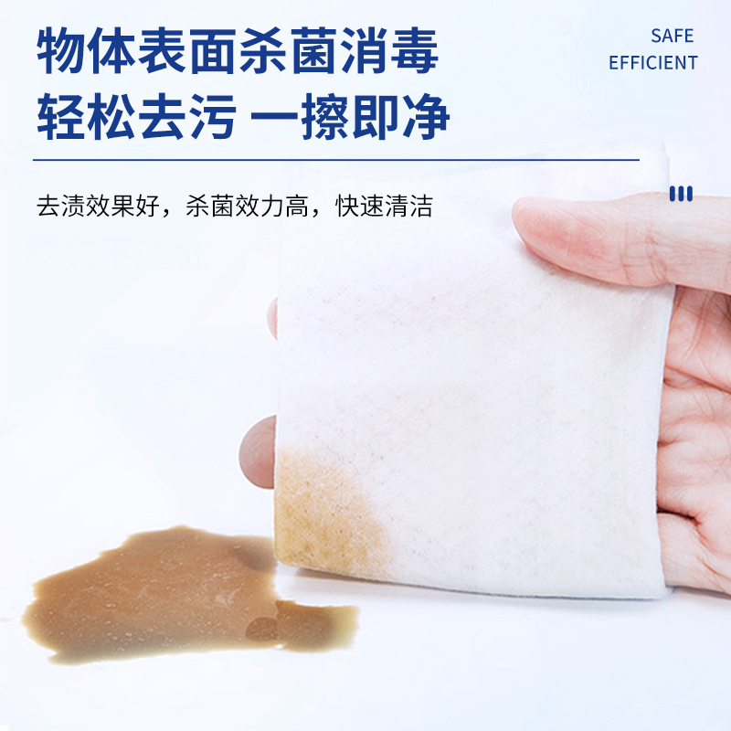 安鲨双链季铵盐消毒卫生湿巾10抽*10包 杀菌率99.9%儿童手口清洁湿纸巾无酒精