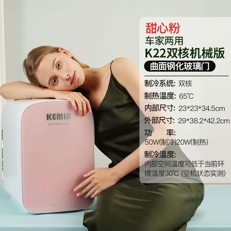 科敏K22车载迷你型小冰箱小型家用租房学生寝室宿舍用mini单人用制冷暖箱【双核机械版】