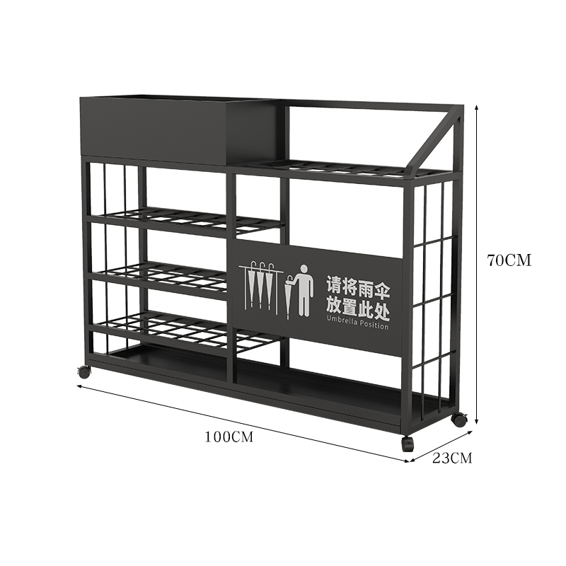 珂攸洋K2黑色雨伞架 K2收纳架雨伞架1000*230*700mm个 四层