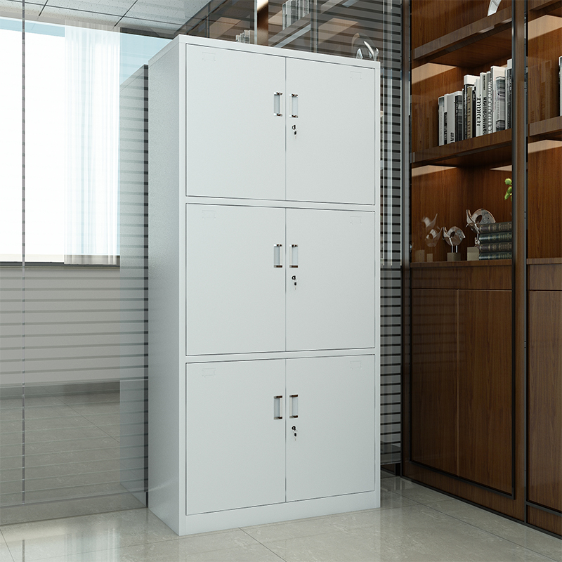 臻远ZY5062299 钢制厚板通三节文件柜 85*39*180cm(单位:台)灰白色高清大图