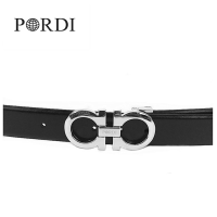PORDI宝迪皮带男真皮板扣腰带中年青年纯牛皮休闲商务裤带