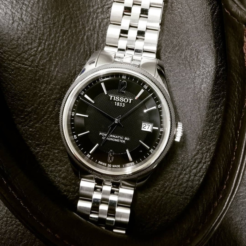 官方正品 天梭(tissot)瑞士手表 宝环系列 钢带机械表男 防水手表t