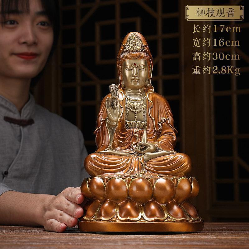 美帮汇铜观音菩萨佛像供奉家用摆件海观世音娘娘铜像高清大图