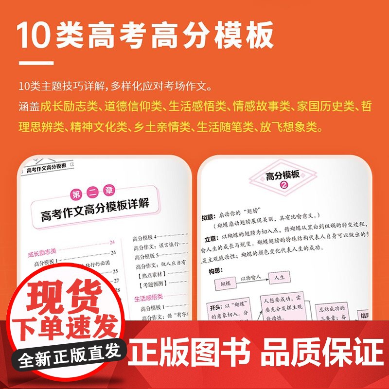 高考作文高分模版 高考作文AI辅助系统 助力写出高分高考作文 高中作文 素材模板高清大图