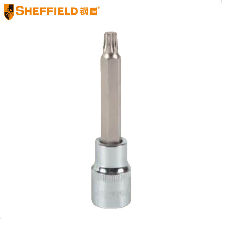 钢盾(SHEFFIELD) S015225 12.5mm系列100mm长花型旋具套筒T25【家用】