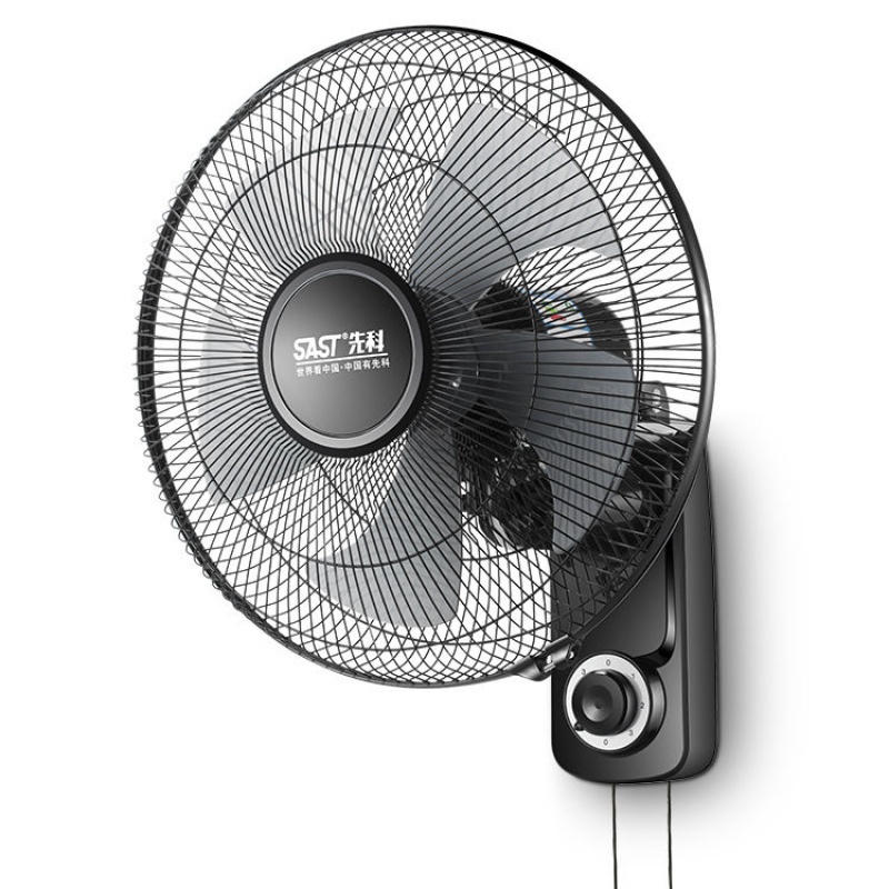 先科壁扇挂壁式电风扇家用16吋寸墙壁挂风扇工业摇头扇餐厅宿舍18寸黑
