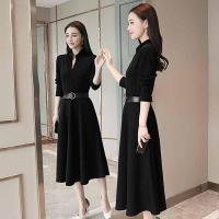 2018新款女装 裙子春季学生矮个子夏显高小个子直筒御姐范连衣裙
