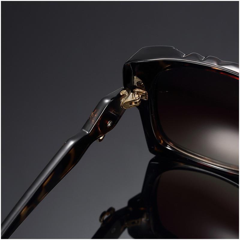H004 Sunglasses 明星韩方形太阳镜圆脸豹纹墨镜女潮前卫眼镜复古送女朋友七夕情人节礼物
