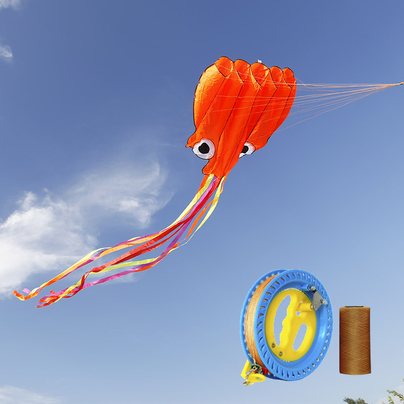 软体风筝 潍坊章鱼乌贼风筝无骨架微风易飞成人风筝初学者 创意 三维