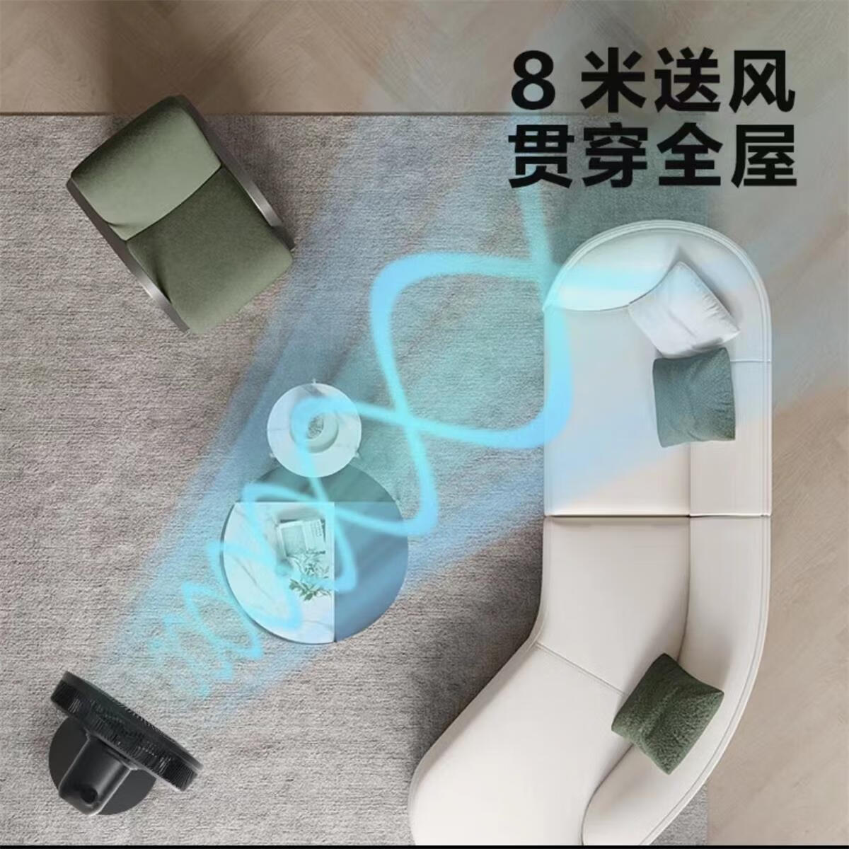 美的(Midea) 七叶轻音立式电风扇家用柔风落地扇台式桌面小型风扇大风量节能摇头宿舍电扇 SAF30AB高清大图