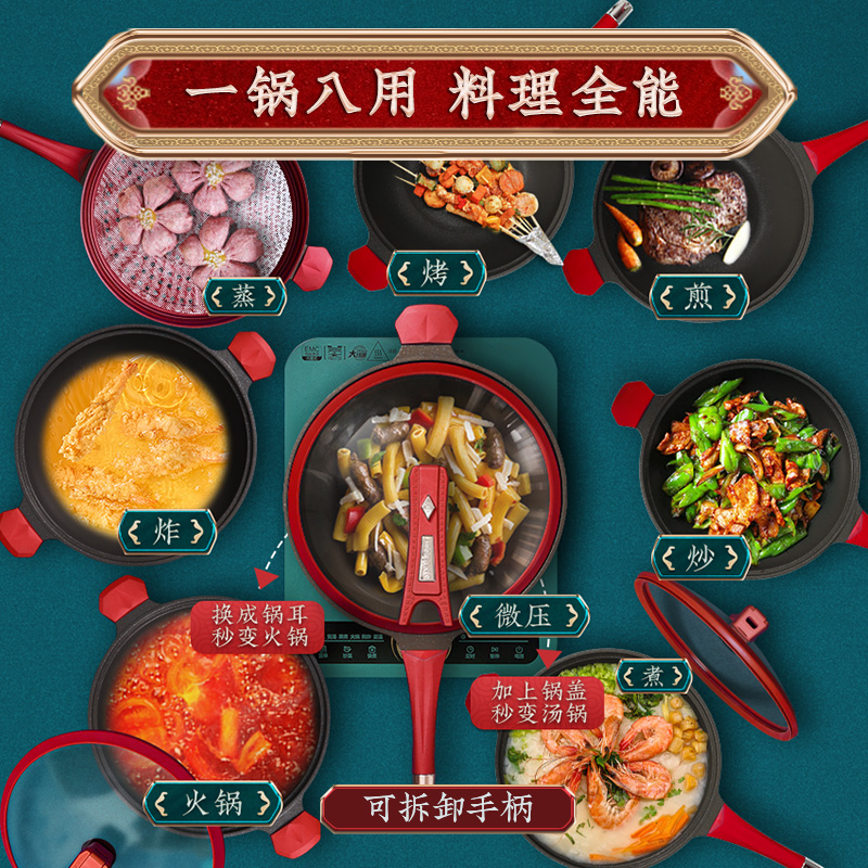 帝伯朗(TIBORANG)菲尼雅浮雕多用锅DBL-FNY01高清大图