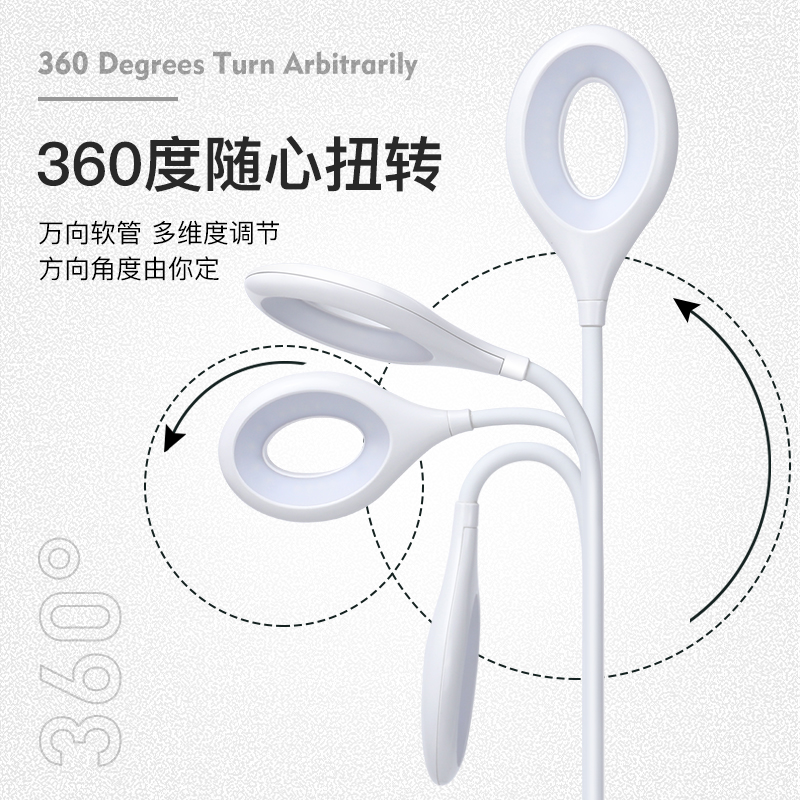 小鱼缸专业照明灯led灯小型超亮圆型夹灯水缸专用非防水护眼高清大图