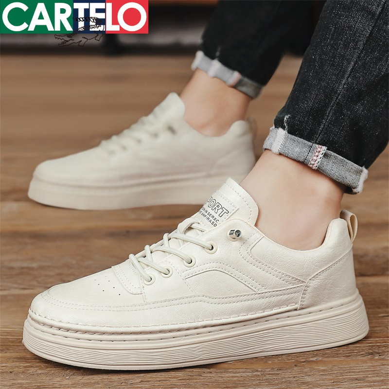 线下专柜同款卡帝乐鳄鱼cartelo新款舒适男士休闲鞋板鞋男鞋休闲皮鞋