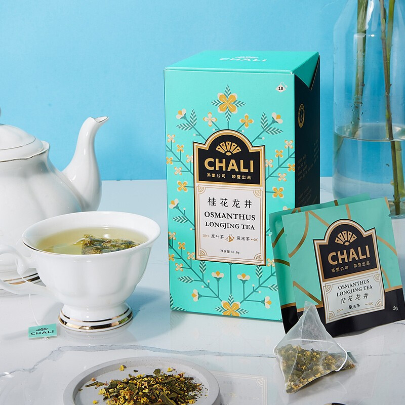 茶里(ChaLi)花草茶 桂花龙井茶绿茶花茶包袋泡茶雨前春茶西湖龙井茶18包36g