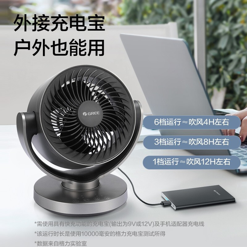 格力(GREE)空气循环扇台式风扇家用直流变频电风扇定时预约WIFI智控香薰小风扇预约电扇 FXTZ-1507Bg3高清大图