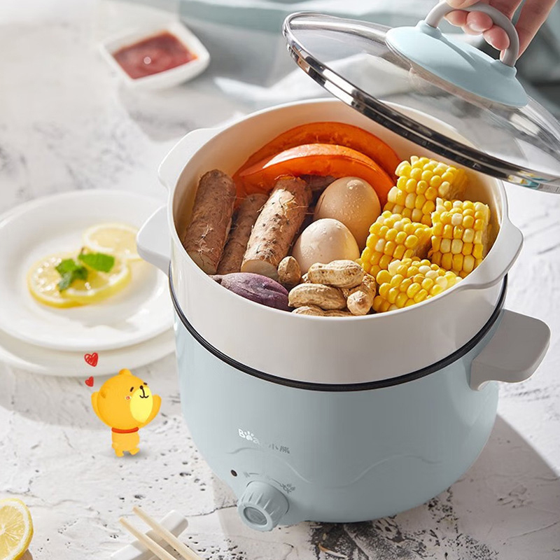 小熊电火锅2.5L家用多功能一体配蒸笼DRG-C18N5高清大图