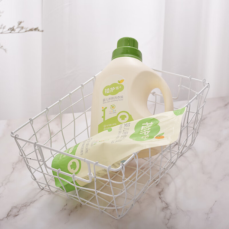 植护优+ 婴儿亲肤洗衣皂液(1kg/瓶+500g/袋+1个手提袋)深层洁净持久留香