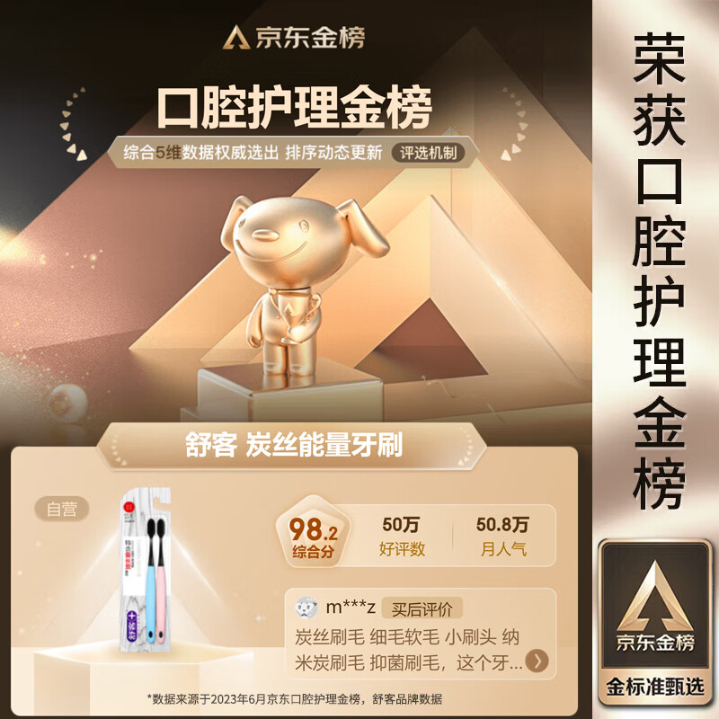 舒客备长炭软毛牙刷2支装去异味清新口气炭丝吸附成人小刷头高清大图