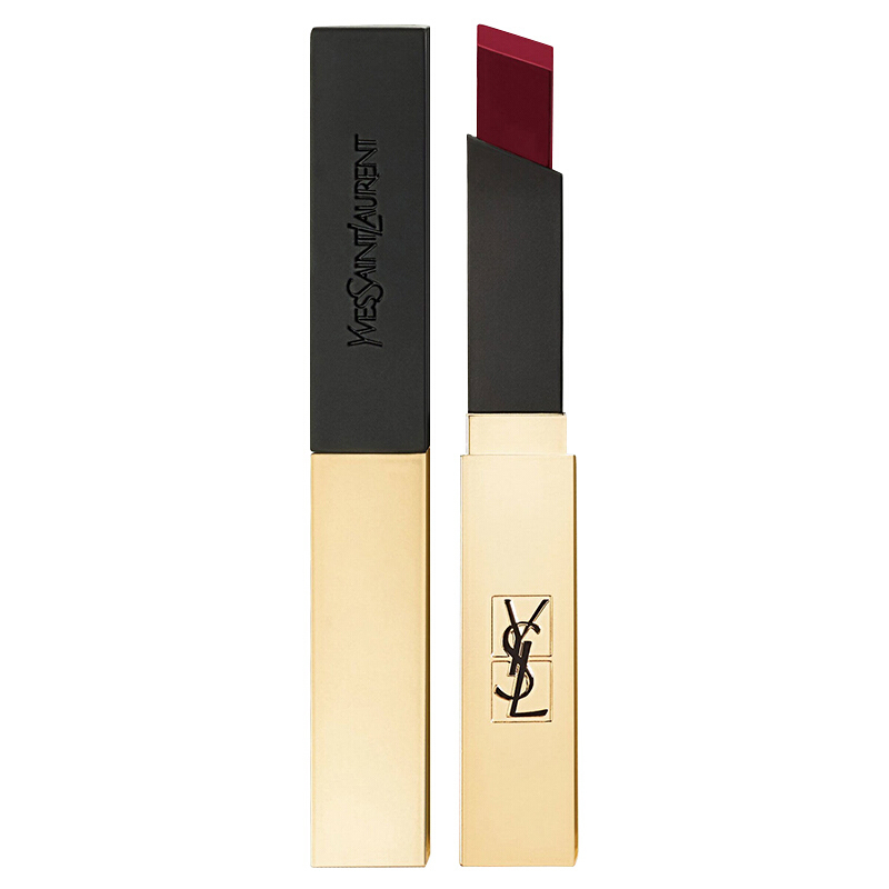 圣罗兰(YSL)小金条2018新款细管方管口红哑光雾面唇膏2.2g持久显色 哑光细管小金条唇膏18号红色浆果