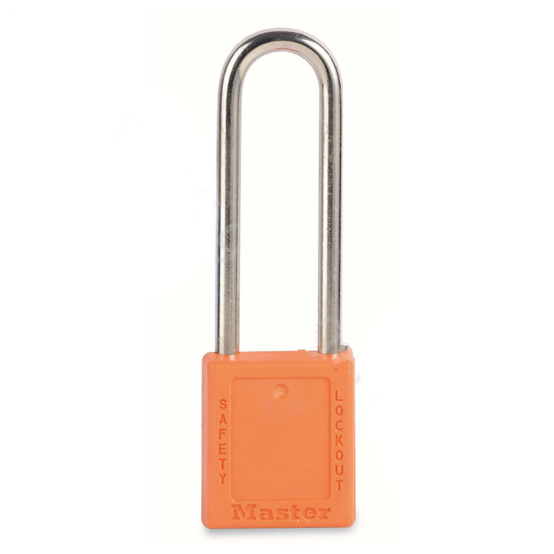 玛斯特锁 MASTER LOCK 410MCNLTORJ 6mm锁钩,锁钩净高76mm,44mm高, 橙色XENOY工程