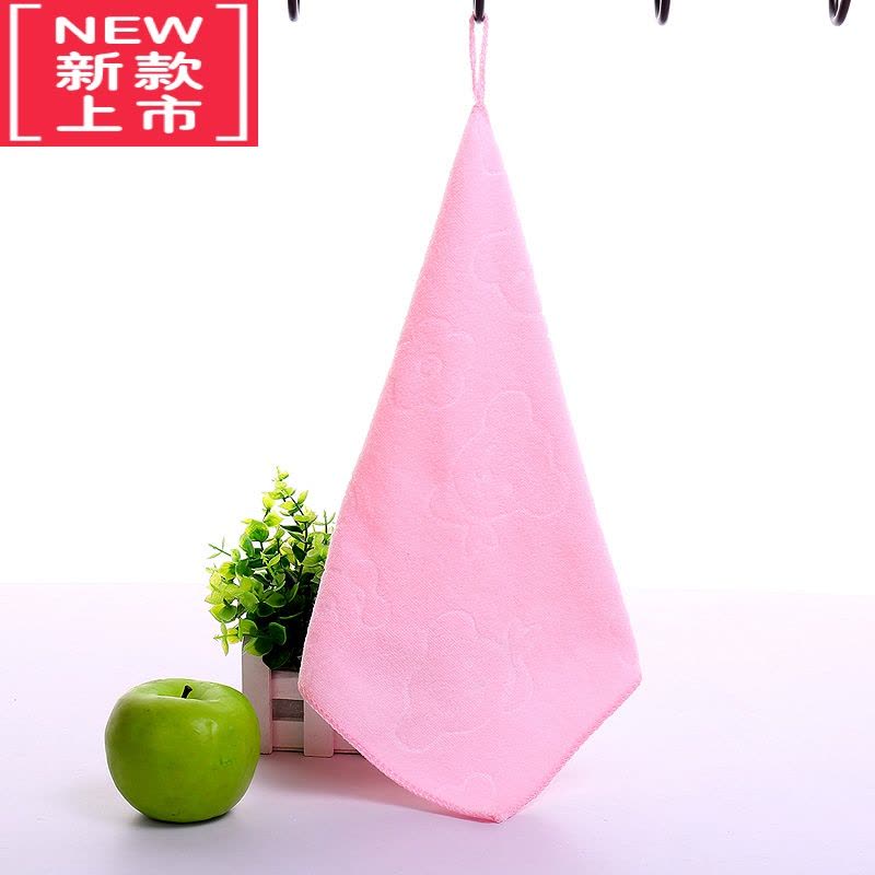 可莉允[五十条装]幼儿园小毛巾儿童方巾手帕擦手巾带挂绳吸水四方脸巾图片