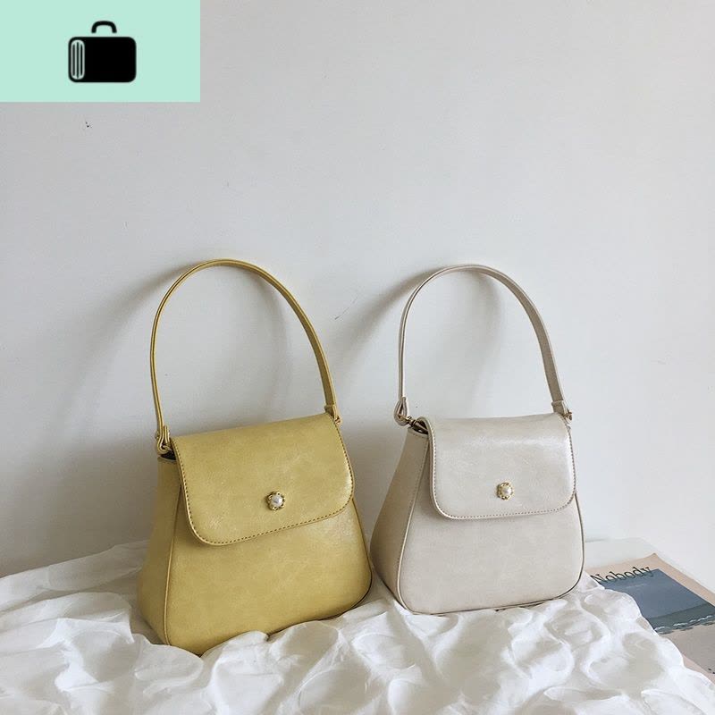 2020夏季新上复古小众vintage手提包 时尚百搭单肩斜挎气质包包女NEW LAKE女斜挎包图片