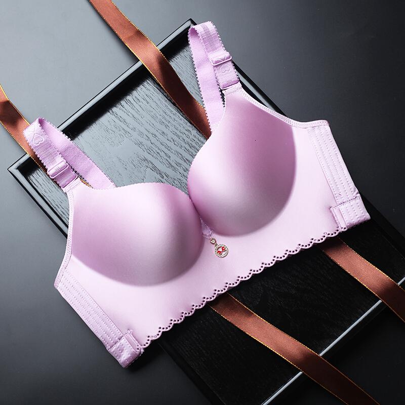 胖mm大码内衣文胸200斤套装性感c薄款大胸显小拢胸罩无钢圈女