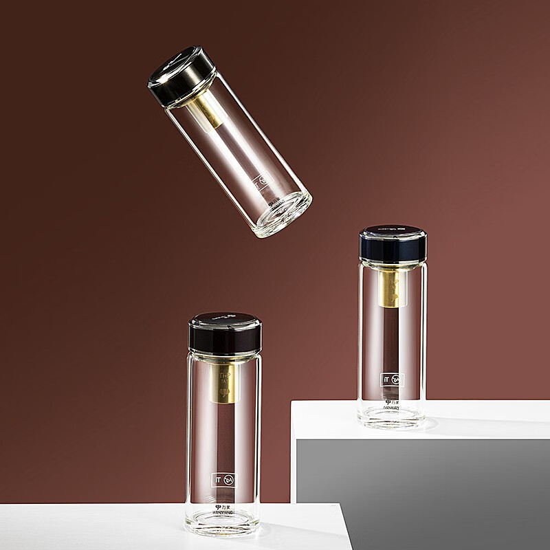 万象wanxiang钛银抗菌单层玻璃杯tu35颜色随机