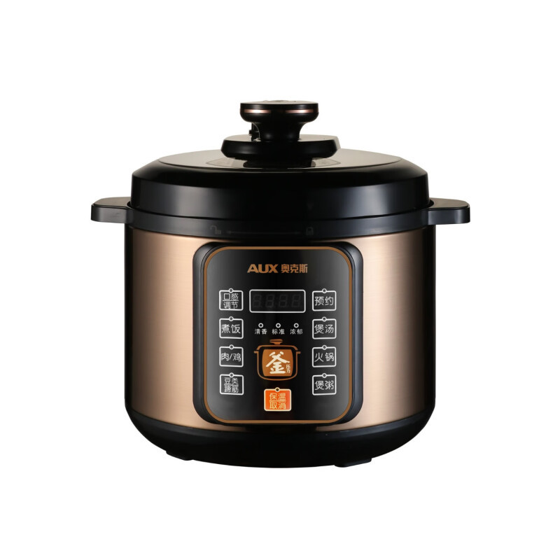 奥克斯 电压力锅大容量高压电饭锅家用压力锅礼品 AX-B568 5L 单胆