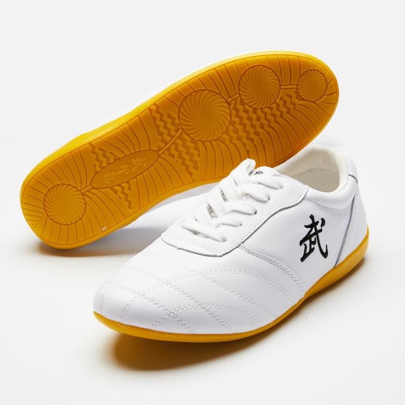 太极鞋女牛筋底牛皮武术鞋古达练功鞋男春秋晨练太极拳功夫鞋武印象