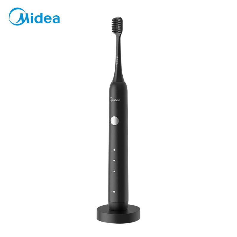美的(Midea)电动牙刷MR1系列MC-AJ0103极地黑 成人高频声波震动牙刷 清洁亮白按摩3模式(自带刷头*2)