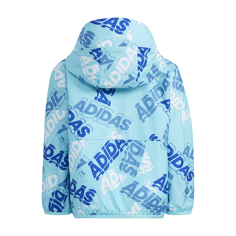 Adidas 阿迪达斯 儿童春秋运动休闲时尚百搭连帽夹克外套 HB4083