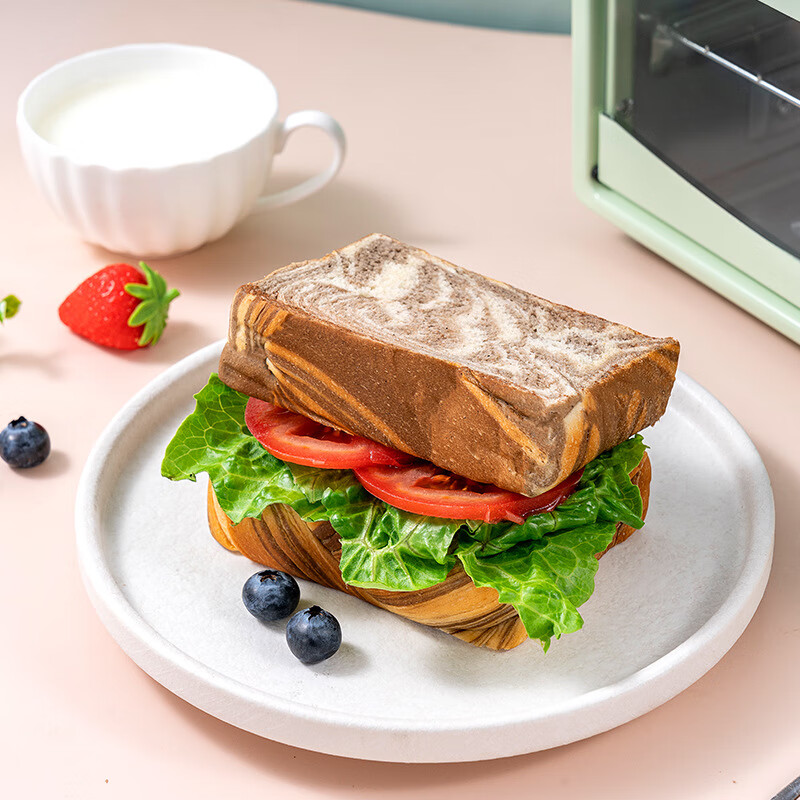 福事多(FUSIDO)牛乳可可小厚切吐司500g*2高清大图