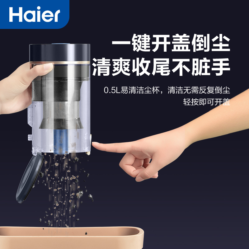 海尔(Haier) 无线吸尘器家用除螨吸拖一体机手持仪立式洗地机除尘器吸地尘机大吸力功率清洁机 HZ-G9B