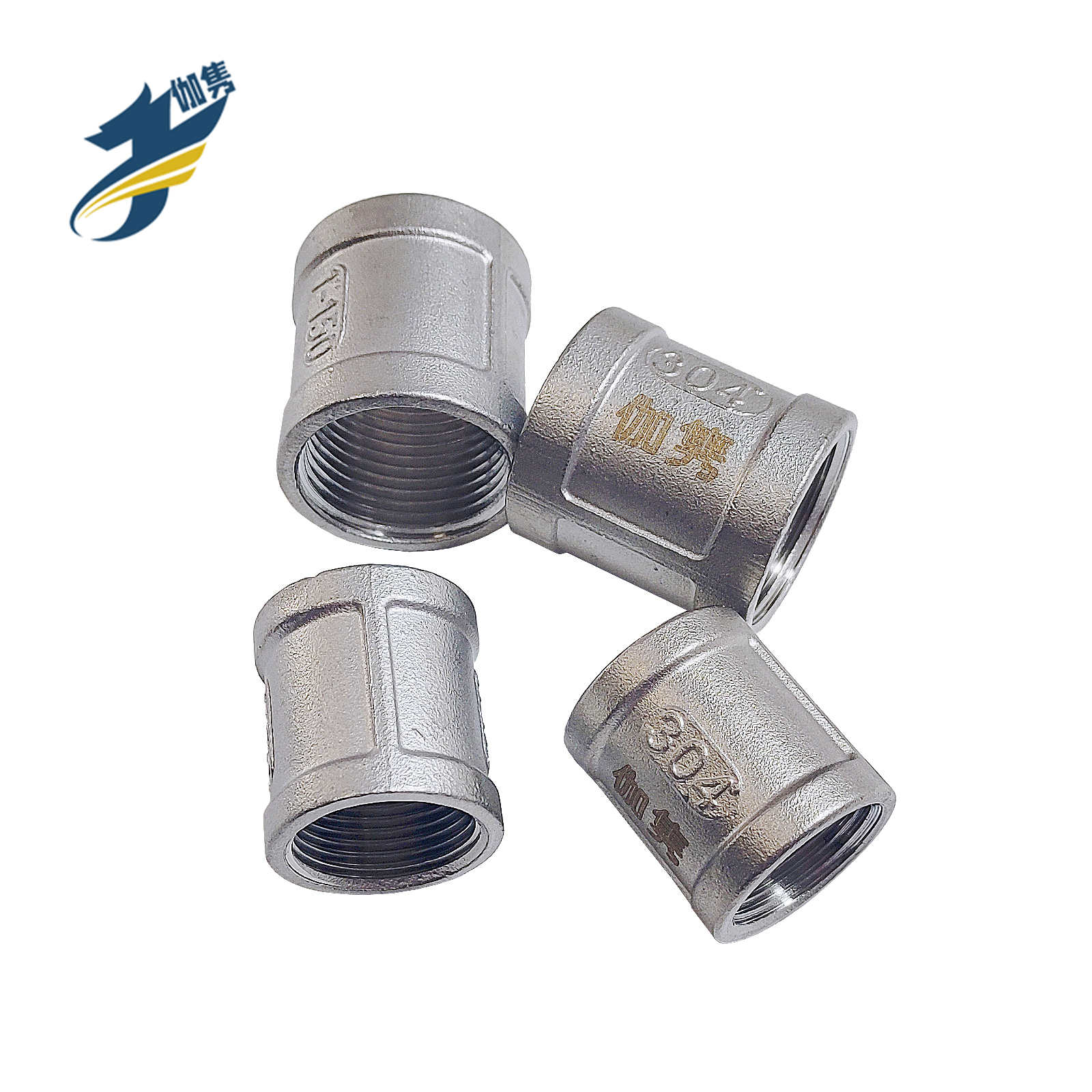 伽隽 304不锈钢内丝管箍 DN40（1.5寸） 个