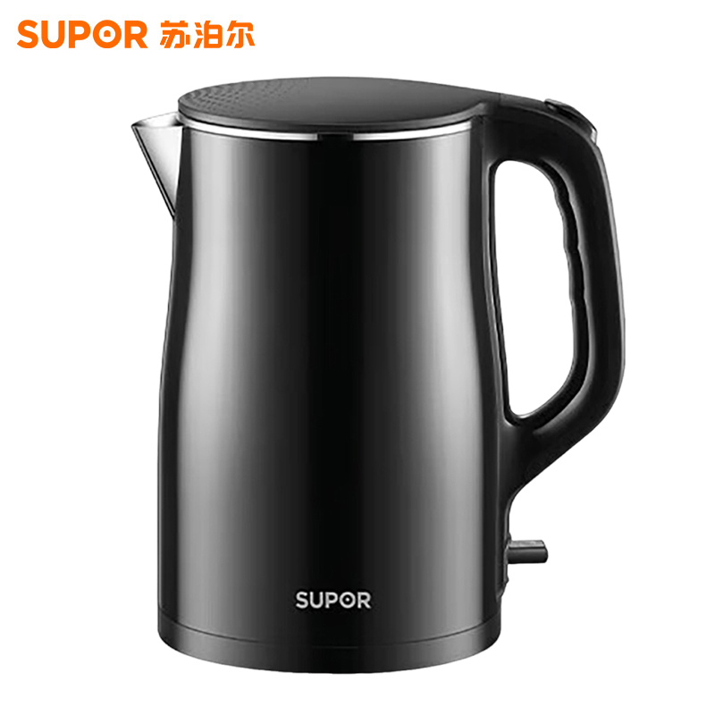 苏泊尔(SUPOR)电水壶烧水壶 304不锈钢热水壶电热水壶 双层防烫全钢无缝开水壶 SW-15T83A 1.5L高清大图