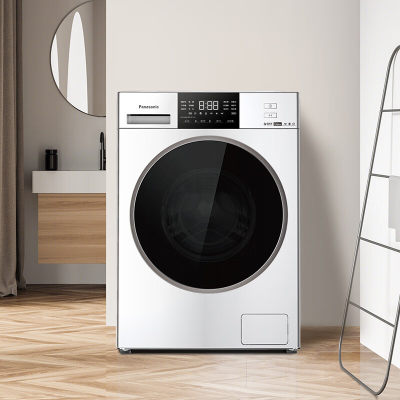 松下(Panasonic)6E1AK 全自动滚筒洗衣机10kg洗烘一体护衣烘干 光动银除菌 线屑过滤 超高洗净比高清大图