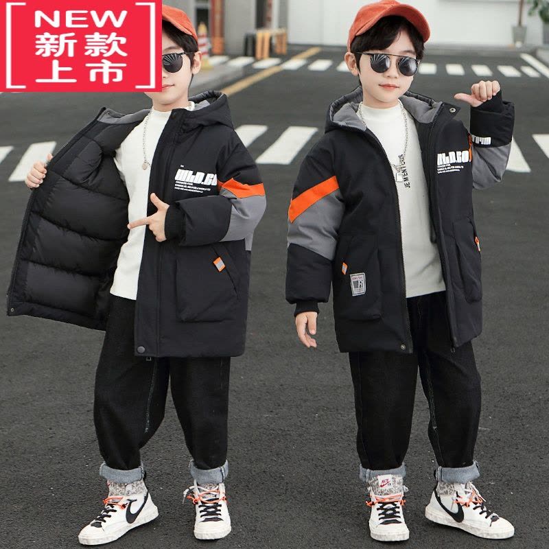 可莉允儿童装男童冬装棉衣2022新款羽绒棉服中大童加厚洋气冬季棉袄外套图片