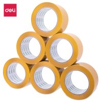 得力(deli) 30359米黄封箱大胶带60mm*100y*50um(米黄色)(6卷/筒)
