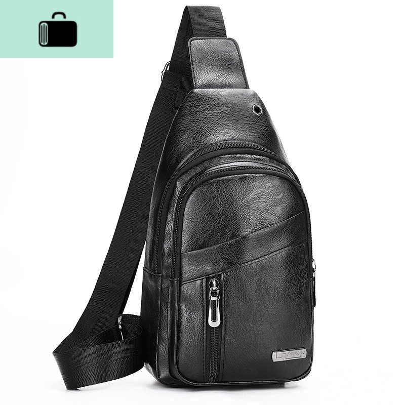 胸前包男新款男单肩斜挎包时尚百搭胸包男运动休闲男士商务背包小new
