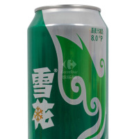 雪花啤酒(Snowbeer)8度清爽 500ml*12听 整箱装