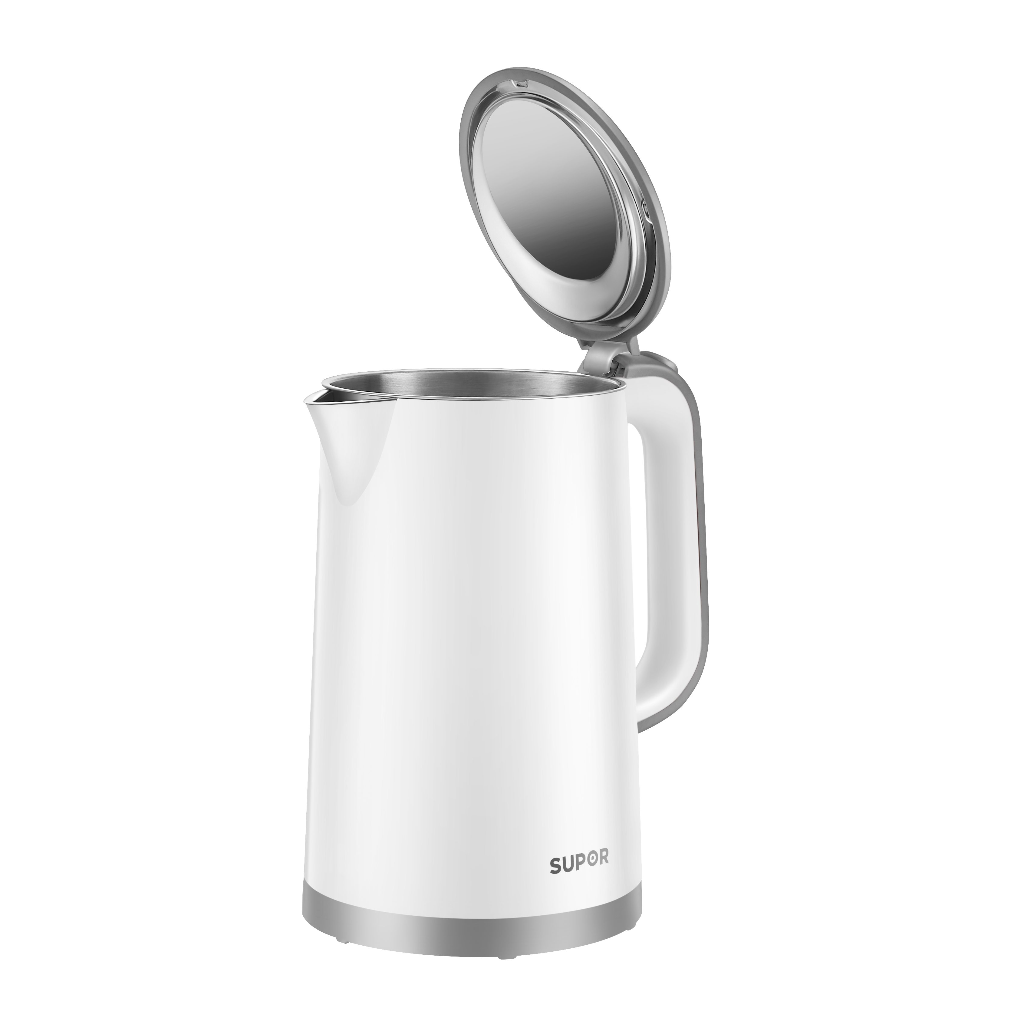苏泊尔SUPOR智能白钢电水壶1.5L底盘加热自动断电SW-15T101E高清大图