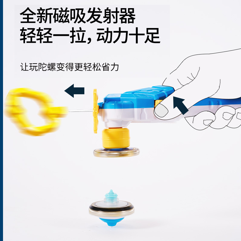 战斗王之飓风战魂5合体陀螺4 儿童玩具新款发光 战神之翼裂天魔剑 大师版-烈破炎龙s-赠盘+4陀尖高清大图