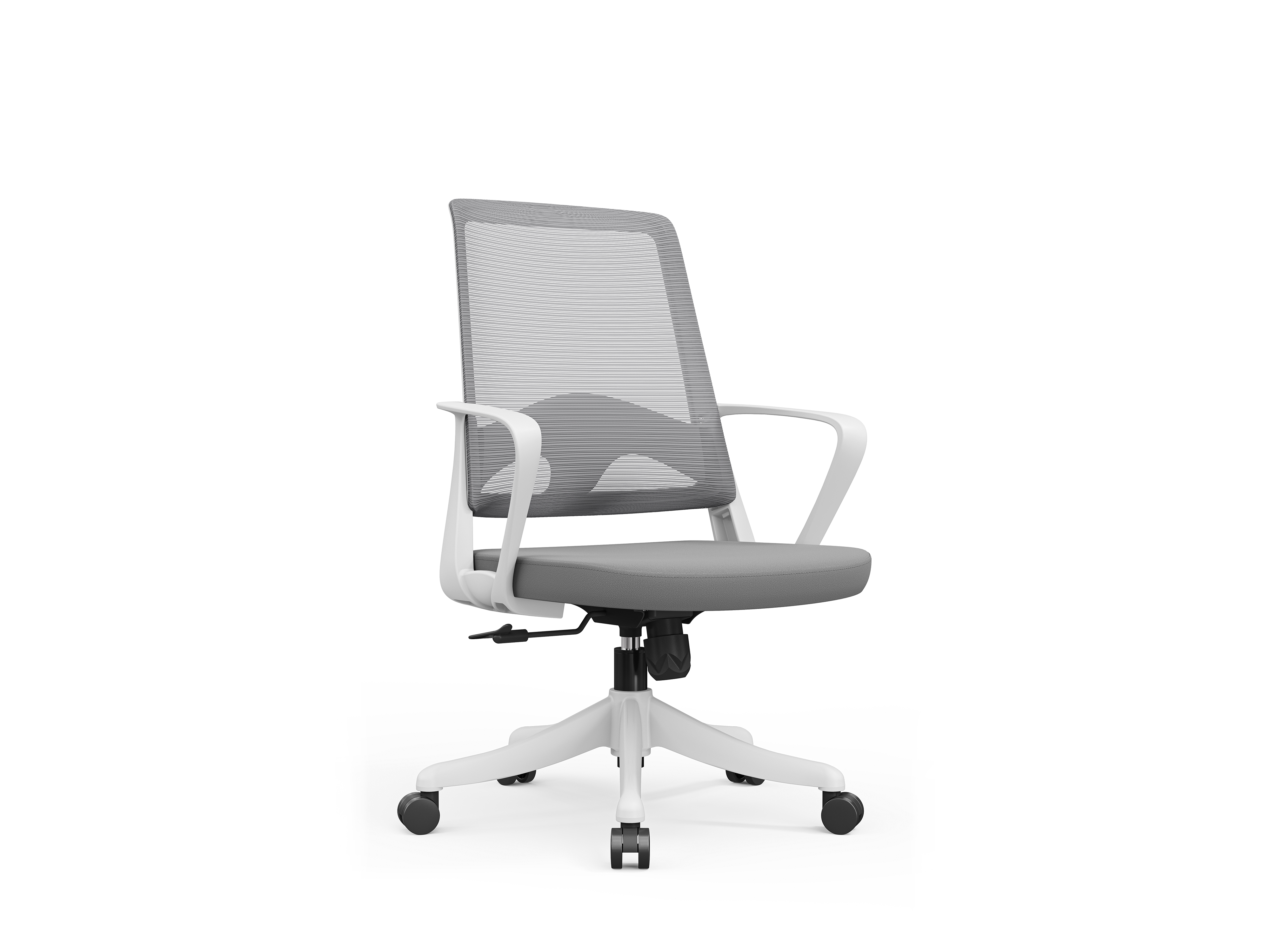 德诚和(DCH)办公椅子人体工学椅主管职员椅网椅时尚座椅 B913-1灰色白框中背