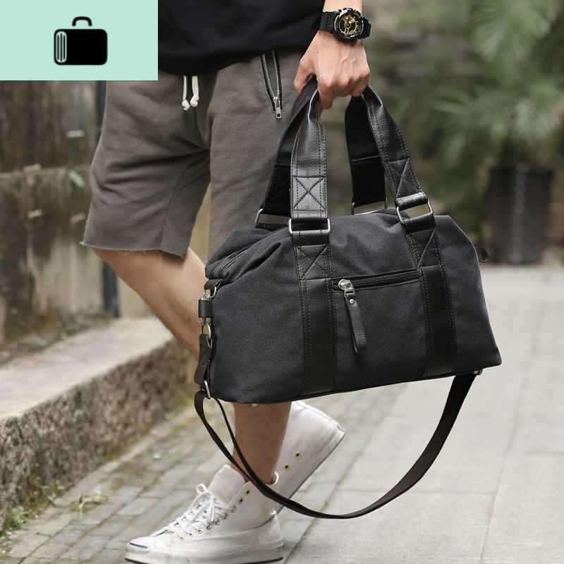 复古大包旅行包行李包时尚潮流男包帆布包男士单肩包休闲手提包男new