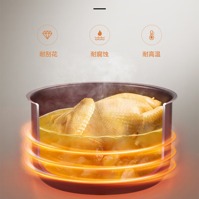 美的(Midea)家用5L双胆压力锅多功能电压力锅自动控压高压锅预约定时压力煲2-5人使用线下同款 MY-E528高清大图