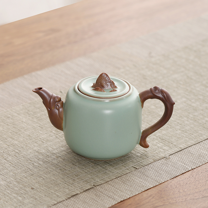 八方礼 龙行天下10入茶具(豆青)高清大图
