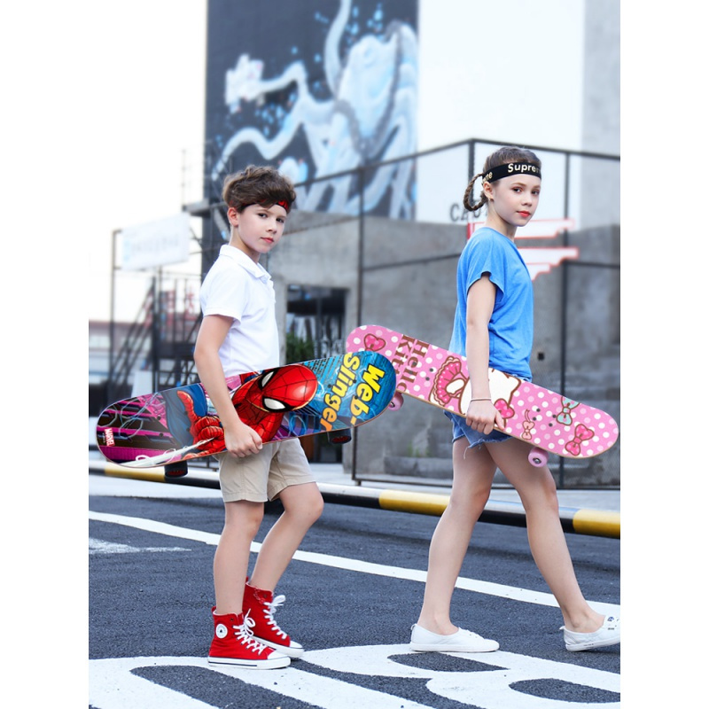 迪士尼四轮滑板儿童初学者612岁810男孩女生划板小孩专业滑板车